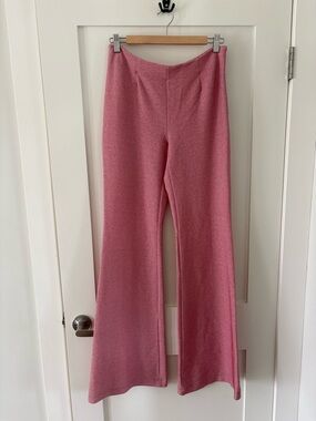 Dixie • NWT pink sparkle metallic flare bell bottom pants party special event M